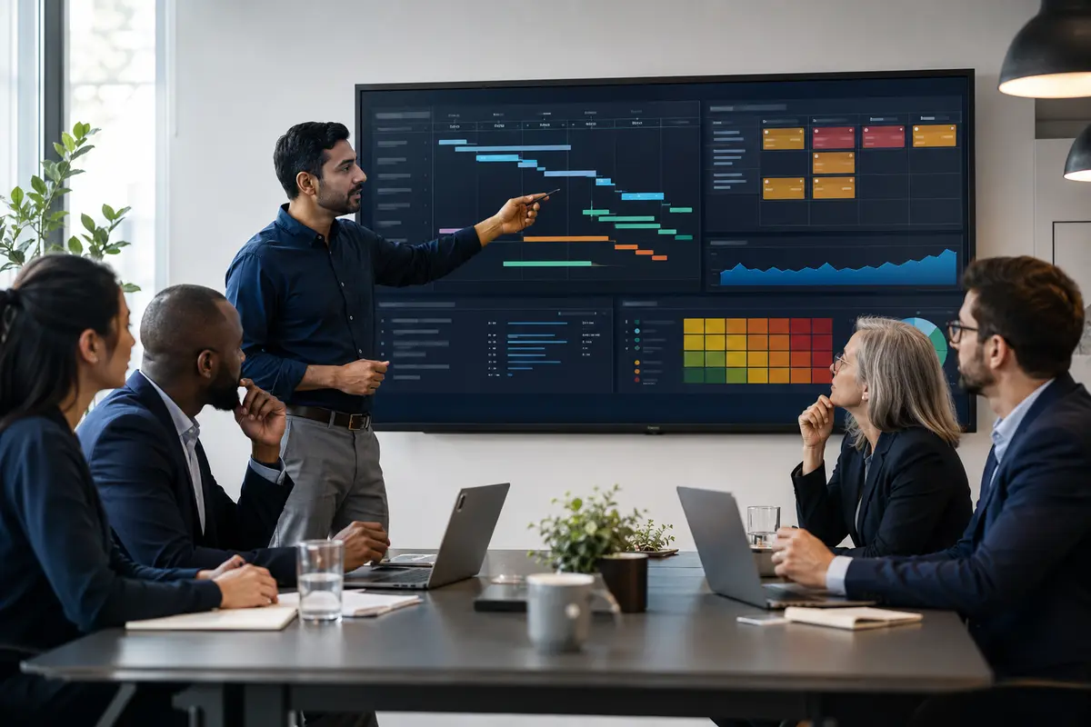 Project managers using AI for project planning, risk analysis and progress reporting