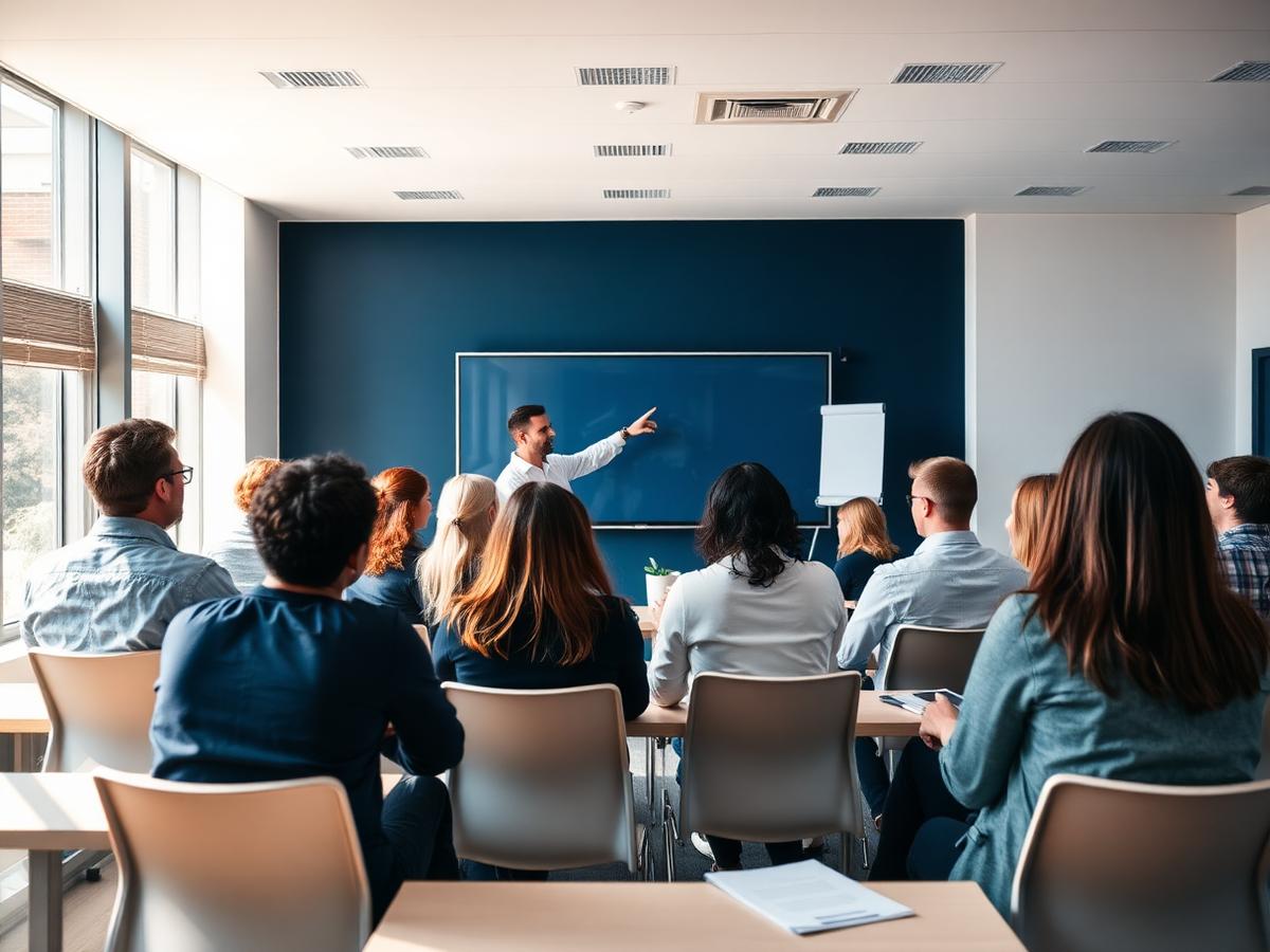 Learners in a training session